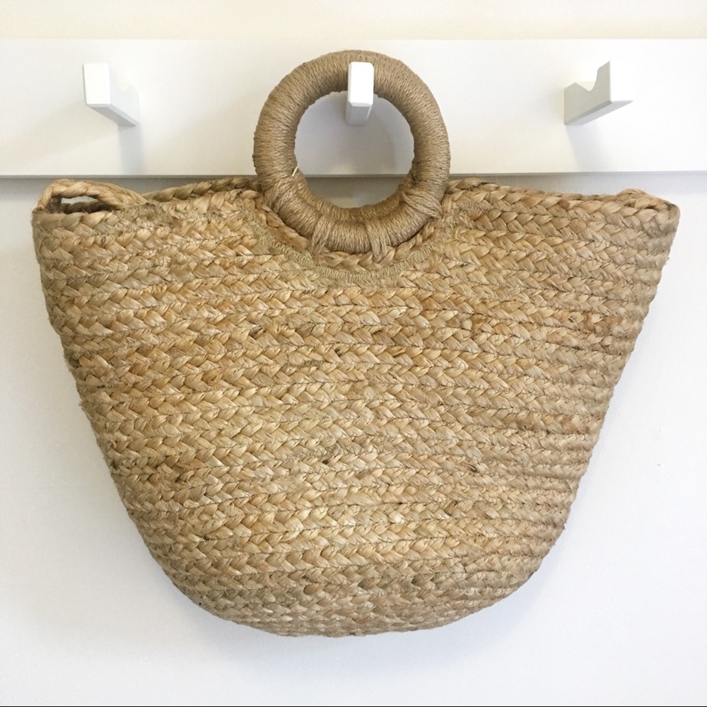 Zara Woven Straw Spring/Summer Top Handle Bag